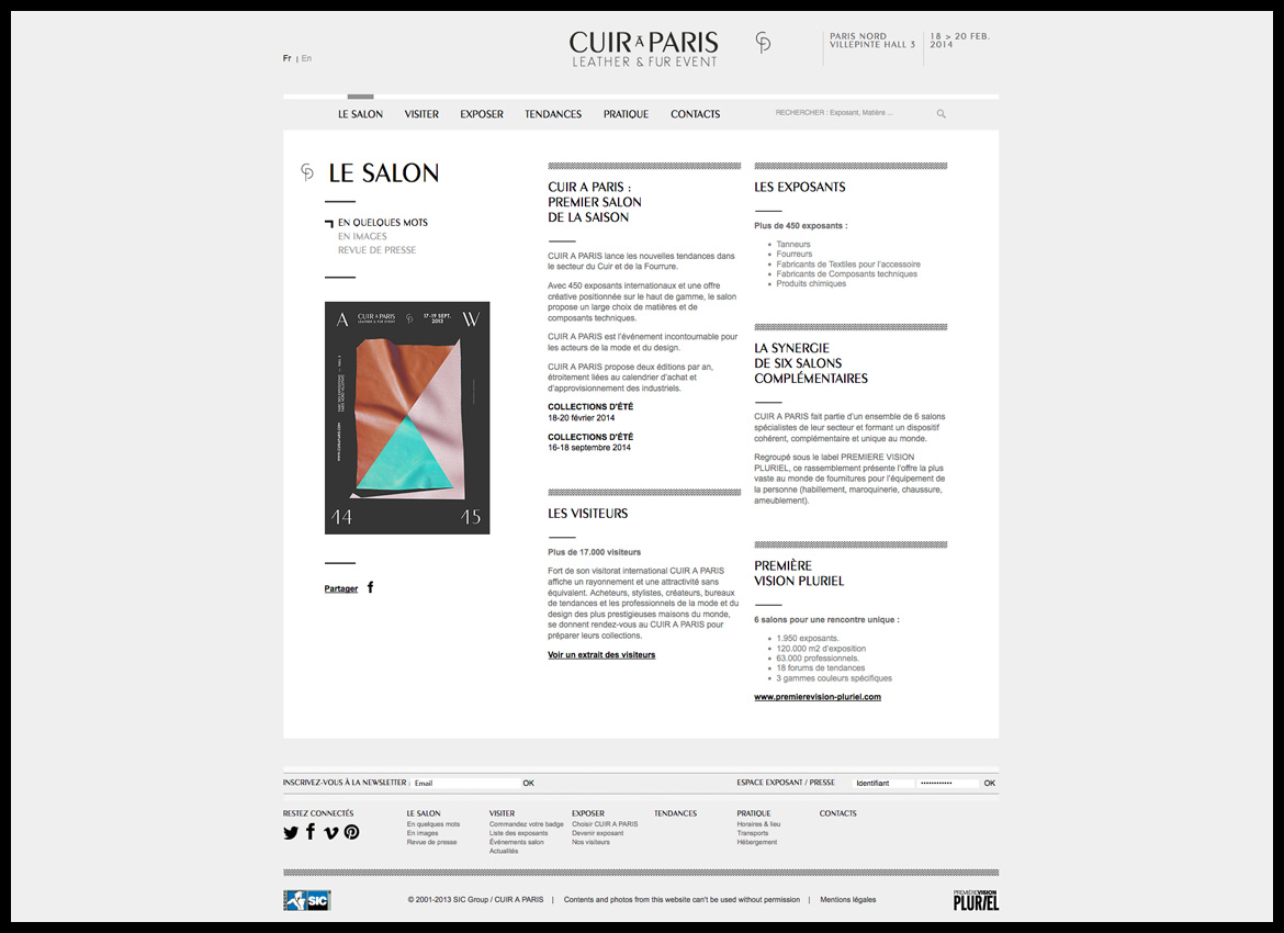 Cuir à Paris - Site Internet - Les Graphiquants