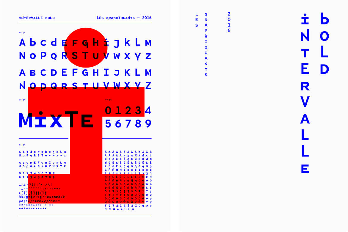 Typographies - Intervalle - Les Graphiquants