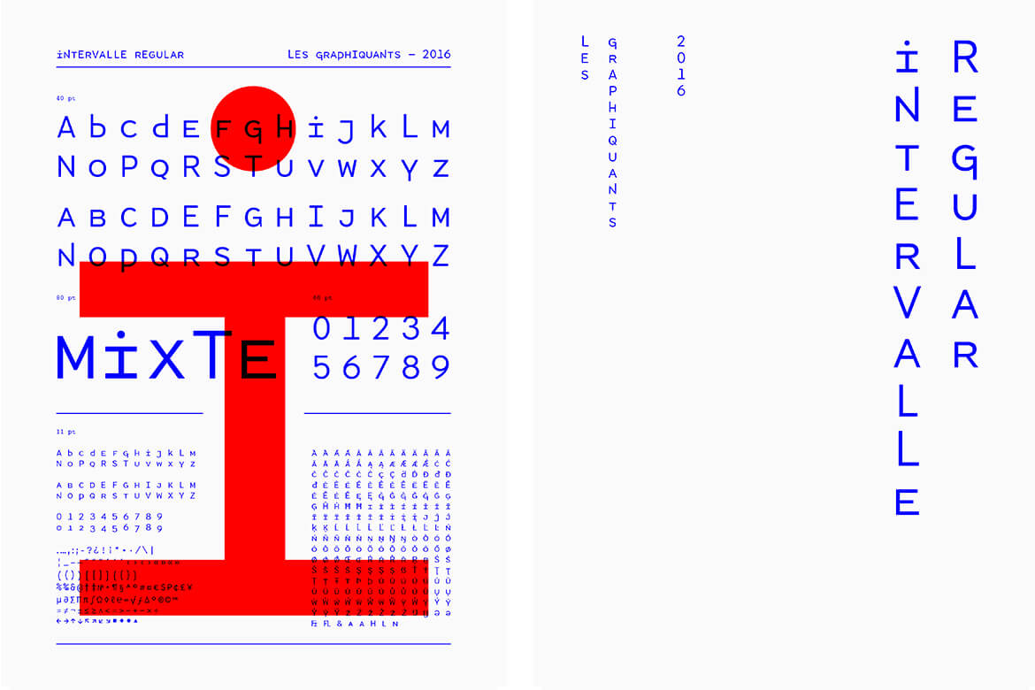 Typographies - Intervalle - Les Graphiquants